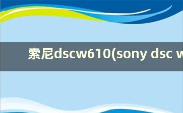 索尼dscw610(sony dsc w610)